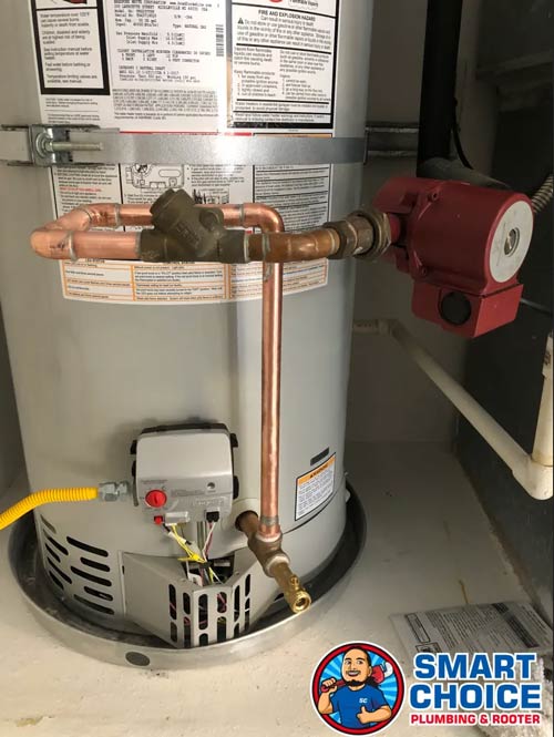 Commercial water heater.