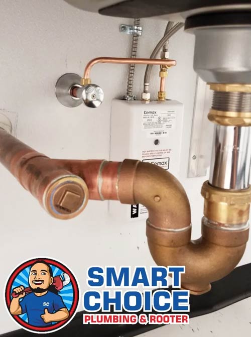 Water pipes from a water heater.