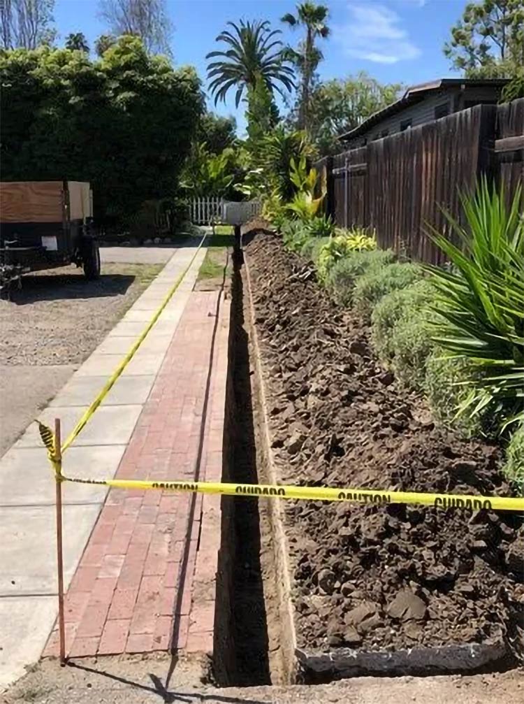 New Gas Line Trench