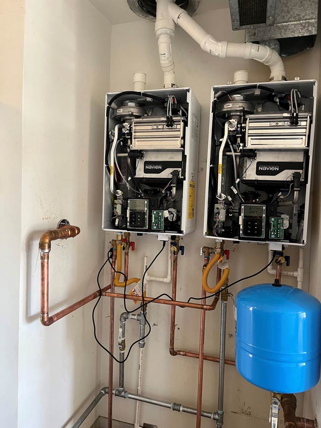 Tankless Water Heater Installation Side Pipes